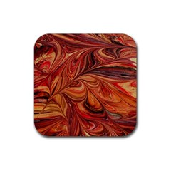 Marbled Paper Mottle Color Movement Rubber Coaster (square)  by Wegoenart