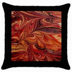 Marbled Paper Mottle Color Movement Throw Pillow Case (black) by Wegoenart