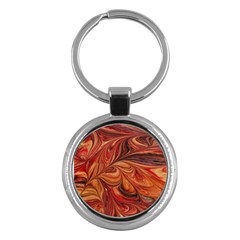 Marbled Paper Mottle Color Movement Key Chains (round)  by Wegoenart