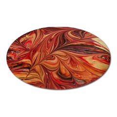 Marbled Paper Mottle Color Movement Oval Magnet