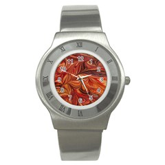 Marbled Paper Mottle Color Movement Stainless Steel Watch by Wegoenart