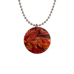 Marbled Paper Mottle Color Movement 1  Button Necklace by Wegoenart