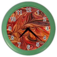 Marbled Paper Mottle Color Movement Color Wall Clock by Wegoenart