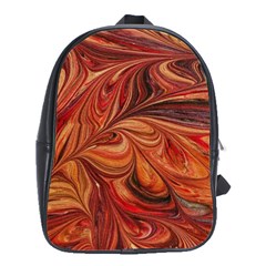 Marbled Paper Mottle Color Movement School Bag (large) by Wegoenart