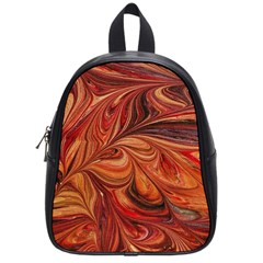 Marbled Paper Mottle Color Movement School Bag (small) by Wegoenart