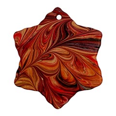 Marbled Paper Mottle Color Movement Ornament (snowflake) by Wegoenart