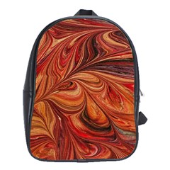 Marbled Paper Mottle Color Movement School Bag (xl) by Wegoenart