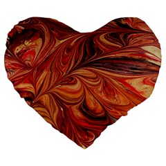 Marbled Paper Mottle Color Movement Large 19  Premium Heart Shape Cushions