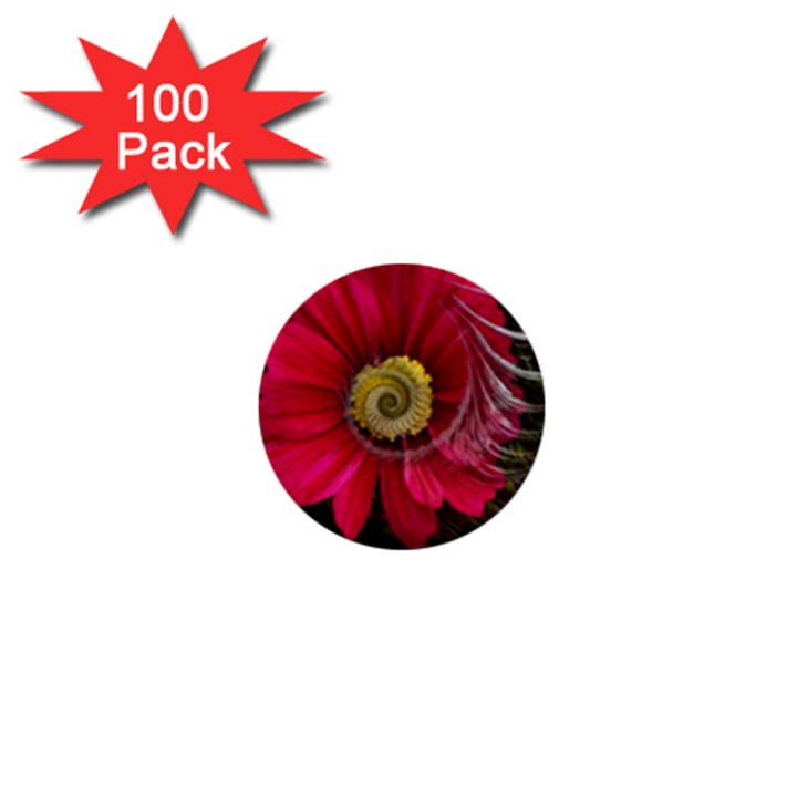 Fantasy Flower Fractal Blossom 1  Mini Buttons (100 pack) 