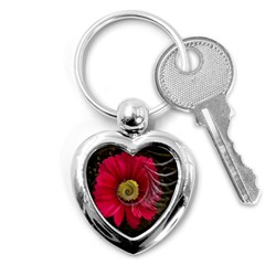 Fantasy Flower Fractal Blossom Key Chains (heart)  by Wegoenart