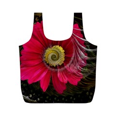 Fantasy Flower Fractal Blossom Full Print Recycle Bag (m) by Wegoenart