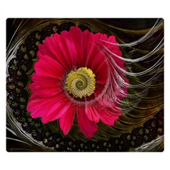 Fantasy Flower Fractal Blossom Double Sided Flano Blanket (small)  by Wegoenart