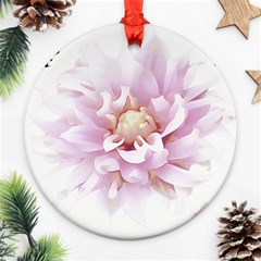 Abstract Transparent Image Flower Ornament (round) by Wegoenart