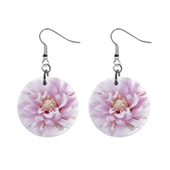 Abstract Transparent Image Flower Mini Button Earrings by Wegoenart