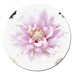 Abstract Transparent Image Flower Magnet 5  (round) by Wegoenart