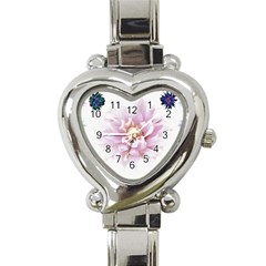 Abstract Transparent Image Flower Heart Italian Charm Watch by Wegoenart