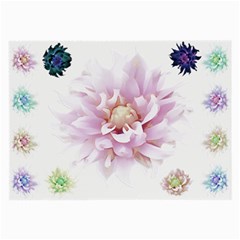 Abstract Transparent Image Flower Large Glasses Cloth