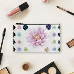 Abstract Transparent Image Flower Cosmetic Bag (small) by Wegoenart