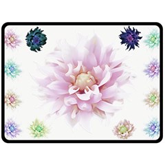 Abstract Transparent Image Flower Fleece Blanket (large) 