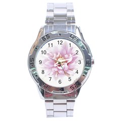 Abstract Transparent Image Flower Stainless Steel Analogue Watch by Wegoenart