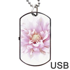 Abstract Transparent Image Flower Dog Tag Usb Flash (one Side)