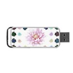 Abstract Transparent Image Flower Portable USB Flash (Two Sides) Front