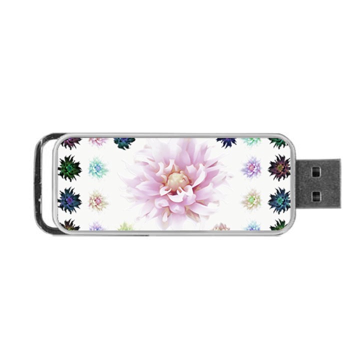 Abstract Transparent Image Flower Portable USB Flash (Two Sides)