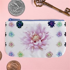 Abstract Transparent Image Flower Large Coin Purse