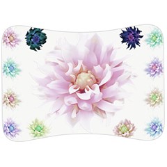 Abstract Transparent Image Flower Velour Seat Head Rest Cushion