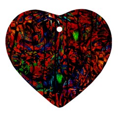 Dance  Of The  Forest 1 Ornament (heart) by Azure