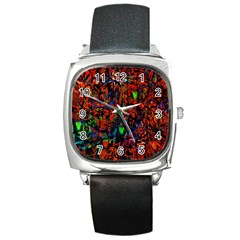 Dance  Of The  Forest 1 Square Metal Watch