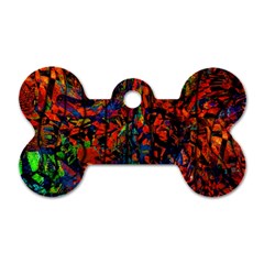 Dance  Of The  Forest 1 Dog Tag Bone (two Sides) by Azure