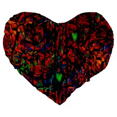 Dance  Of The  Forest 1 Large 19  Premium Heart Shape Cushions