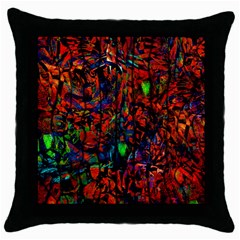 Dance  Of The  Forest 1 Throw Pillow Case (black)