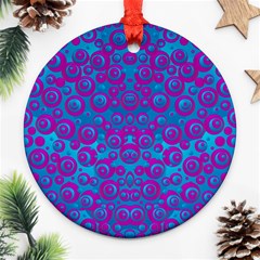 The Eyes Of Freedom In Polka Dot Ornament (round) by pepitasart