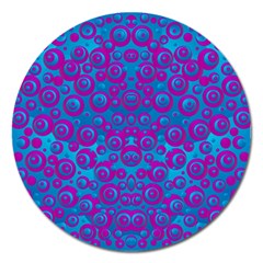 The Eyes Of Freedom In Polka Dot Magnet 5  (round) by pepitasart