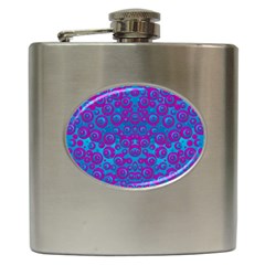 The Eyes Of Freedom In Polka Dot Hip Flask (6 Oz) by pepitasart