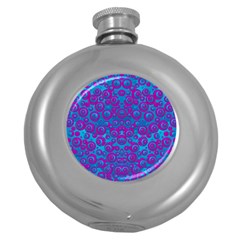 The Eyes Of Freedom In Polka Dot Round Hip Flask (5 Oz) by pepitasart