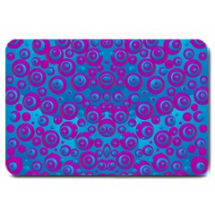 The Eyes Of Freedom In Polka Dot Large Doormat  by pepitasart