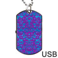 The Eyes Of Freedom In Polka Dot Dog Tag Usb Flash (one Side) by pepitasart