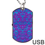 The Eyes Of Freedom In Polka Dot Dog Tag USB Flash (Two Sides) Front