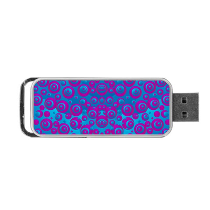 The Eyes Of Freedom In Polka Dot Portable USB Flash (Two Sides)