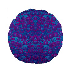 The Eyes Of Freedom In Polka Dot Standard 15  Premium Flano Round Cushions by pepitasart