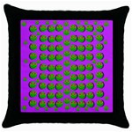 The Happy Eyes Of Freedom In Polka Dot Cartoon Pop Art Throw Pillow Case (Black) Front