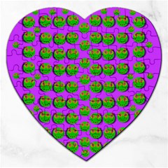 The Happy Eyes Of Freedom In Polka Dot Cartoon Pop Art Jigsaw Puzzle (heart) by pepitasart