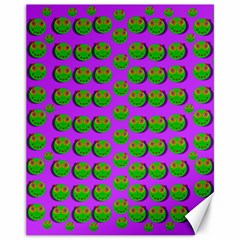 The Happy Eyes Of Freedom In Polka Dot Cartoon Pop Art Canvas 11  X 14  by pepitasart