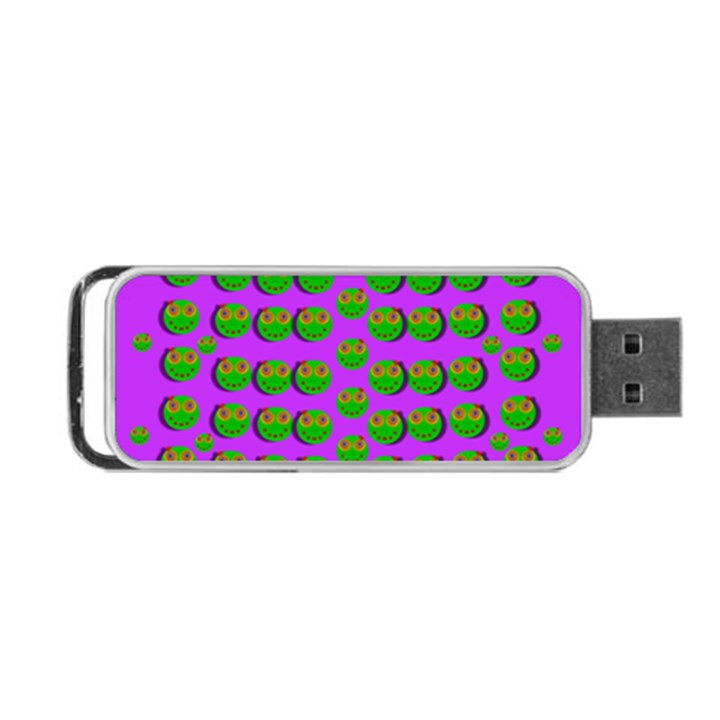 The Happy Eyes Of Freedom In Polka Dot Cartoon Pop Art Portable USB Flash (One Side)