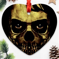 Angry Skull Monster Poster Ornament (heart)