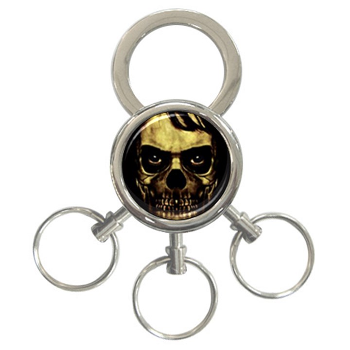 Angry Skull Monster Poster 3-Ring Key Chains