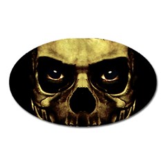 Angry Skull Monster Poster Oval Magnet by dflcprints